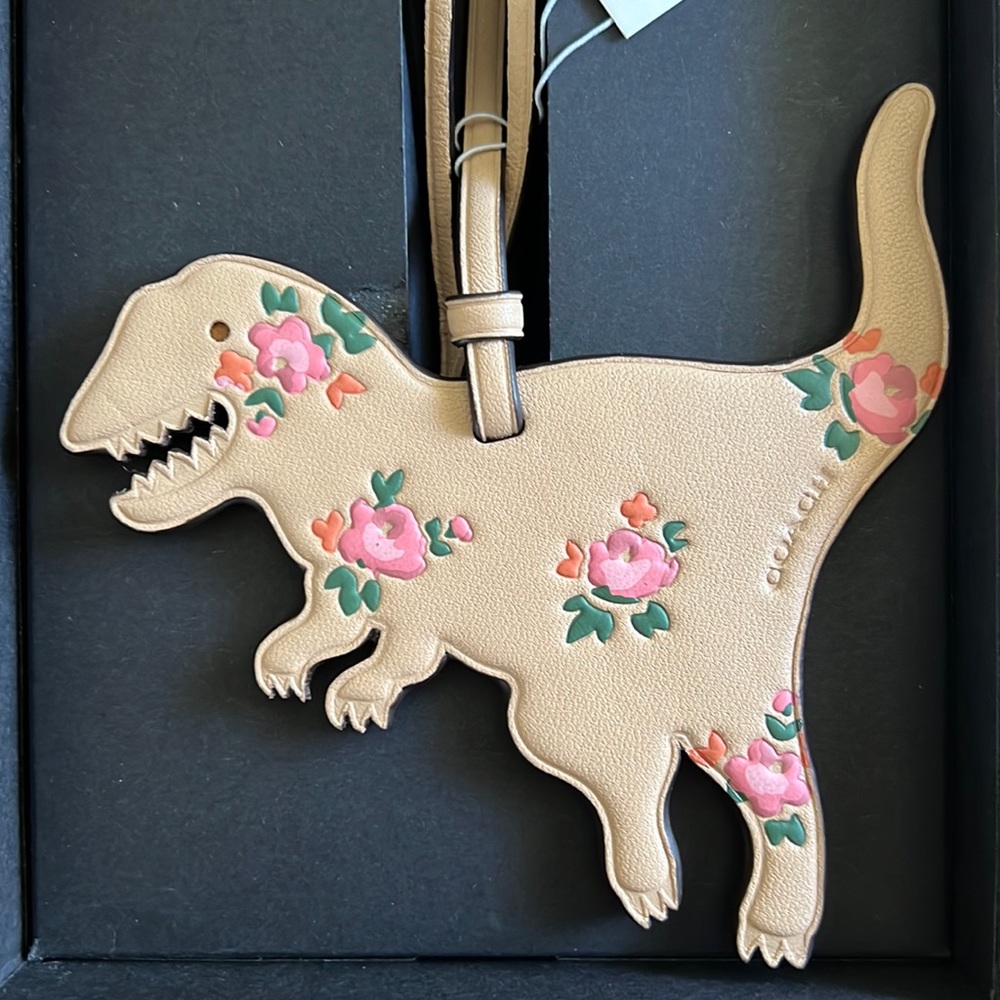 Coach Leather Rexy Hangtag Ornament Bag Charm NWT